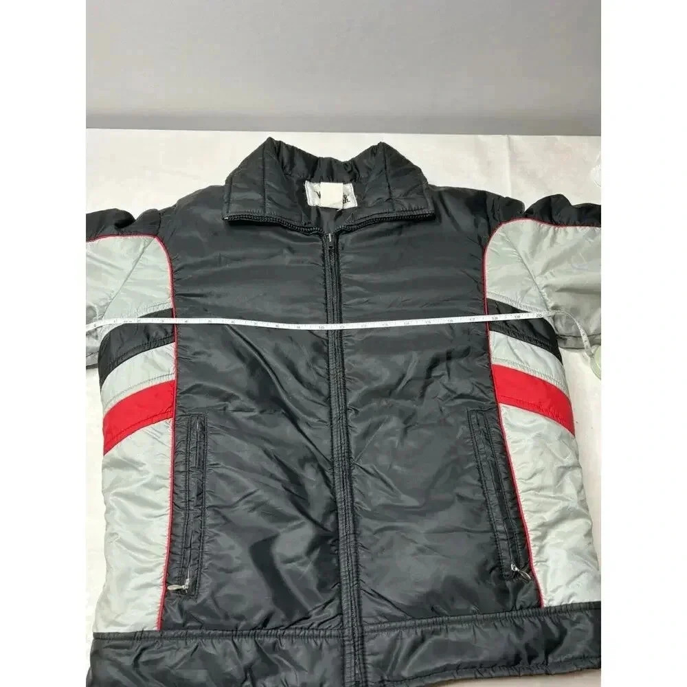 Vtg 80s 90s Woolrich Zip Jacket M Red Grey - Picture 6 of 10